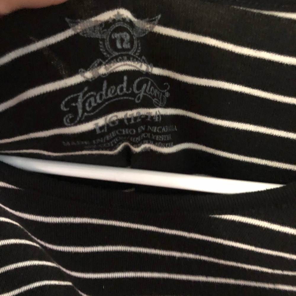 Black and white striped shirt SZ LARGE